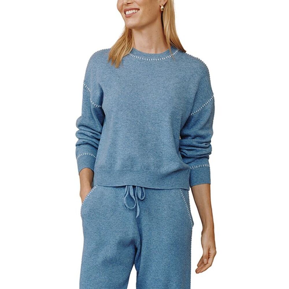 Bella Dahl Womens  Cashmere & Wool-Blend Crew Neck Sweater